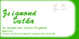 zsigmond dulka business card